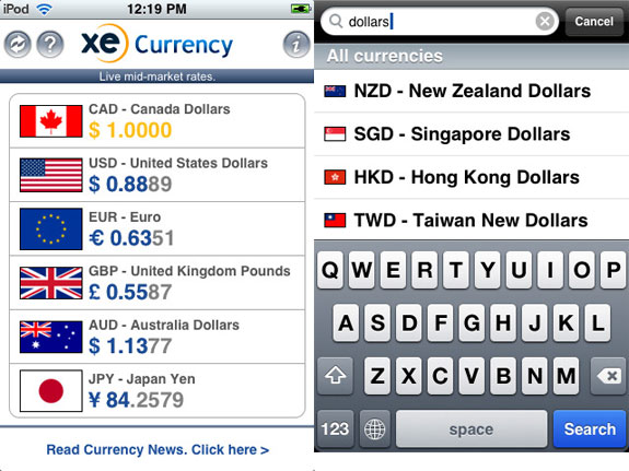 XE-Currency-app